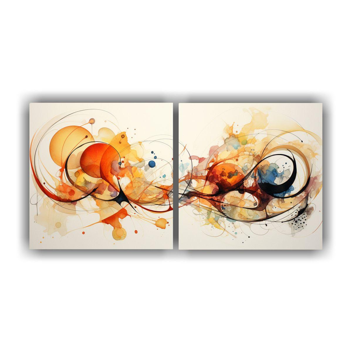 Cuadros Decorativos De Fantásticos Acuarelistas 60x30 Cm-0