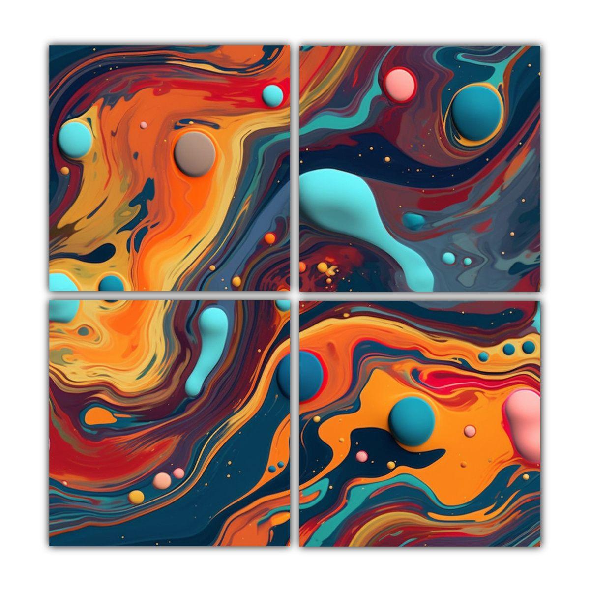 Cuadros Inspiración Alegre: Animación Abstracta 120x120 Cm-0
