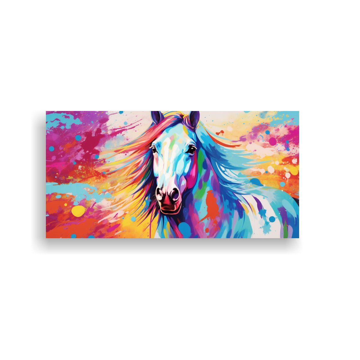 Cuadro Moderno Protagonismo Caballo Quarter Horse  40x20cm-0