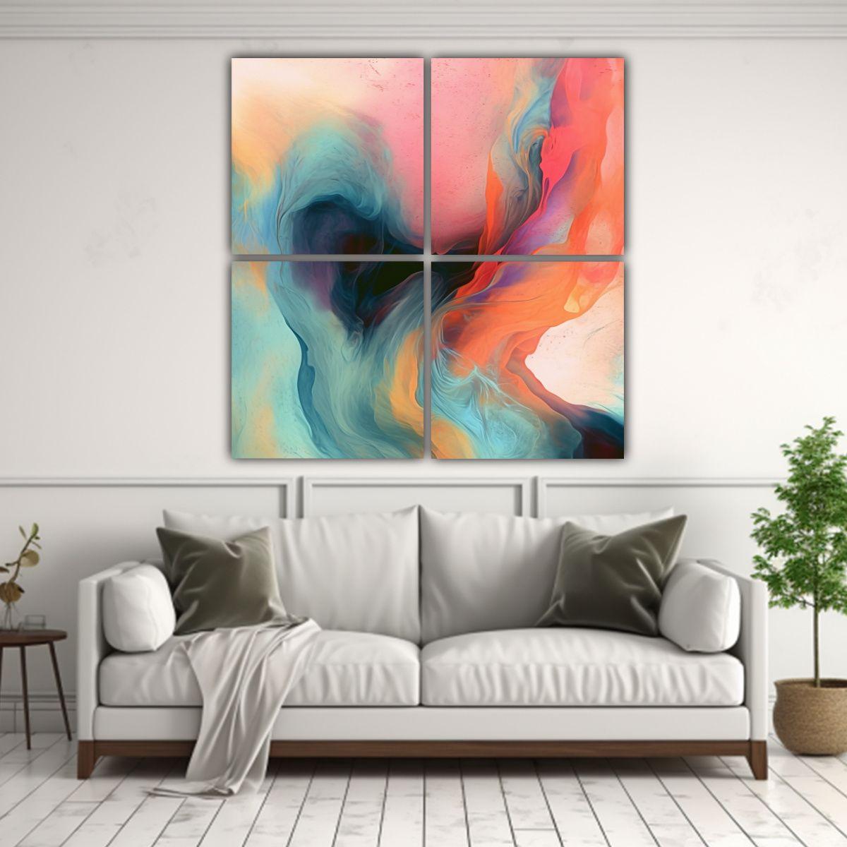 Pinturas Decorativas Abstractas Con Texturas 180x180 Cm-2