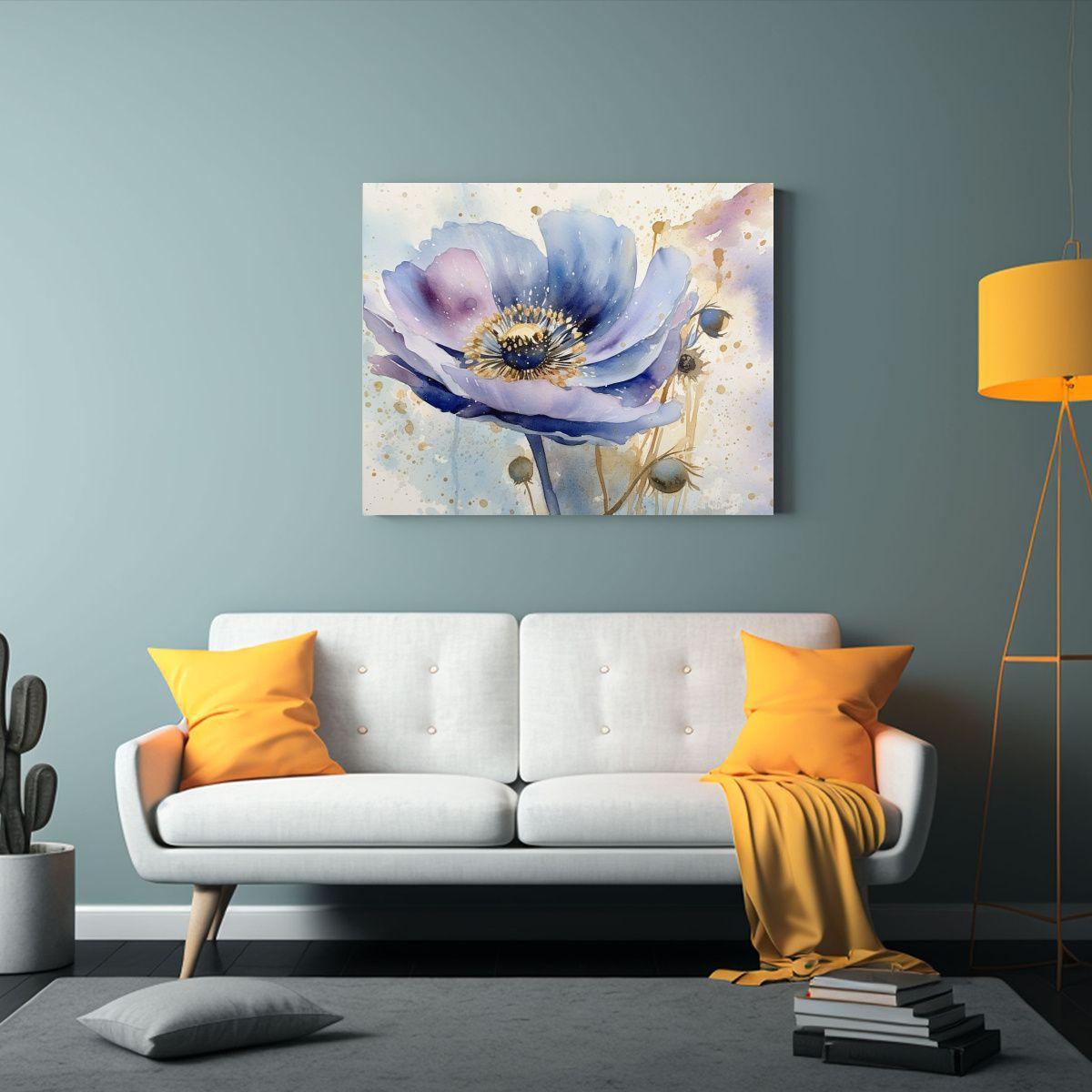 Pinturas Decorativas Acuarela Anémona Banner 40x30cm-2