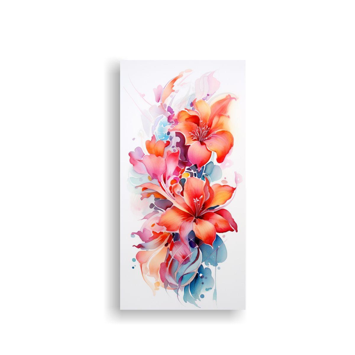Pinturas Decorativas Juveniles De Flores 20x40cm-0