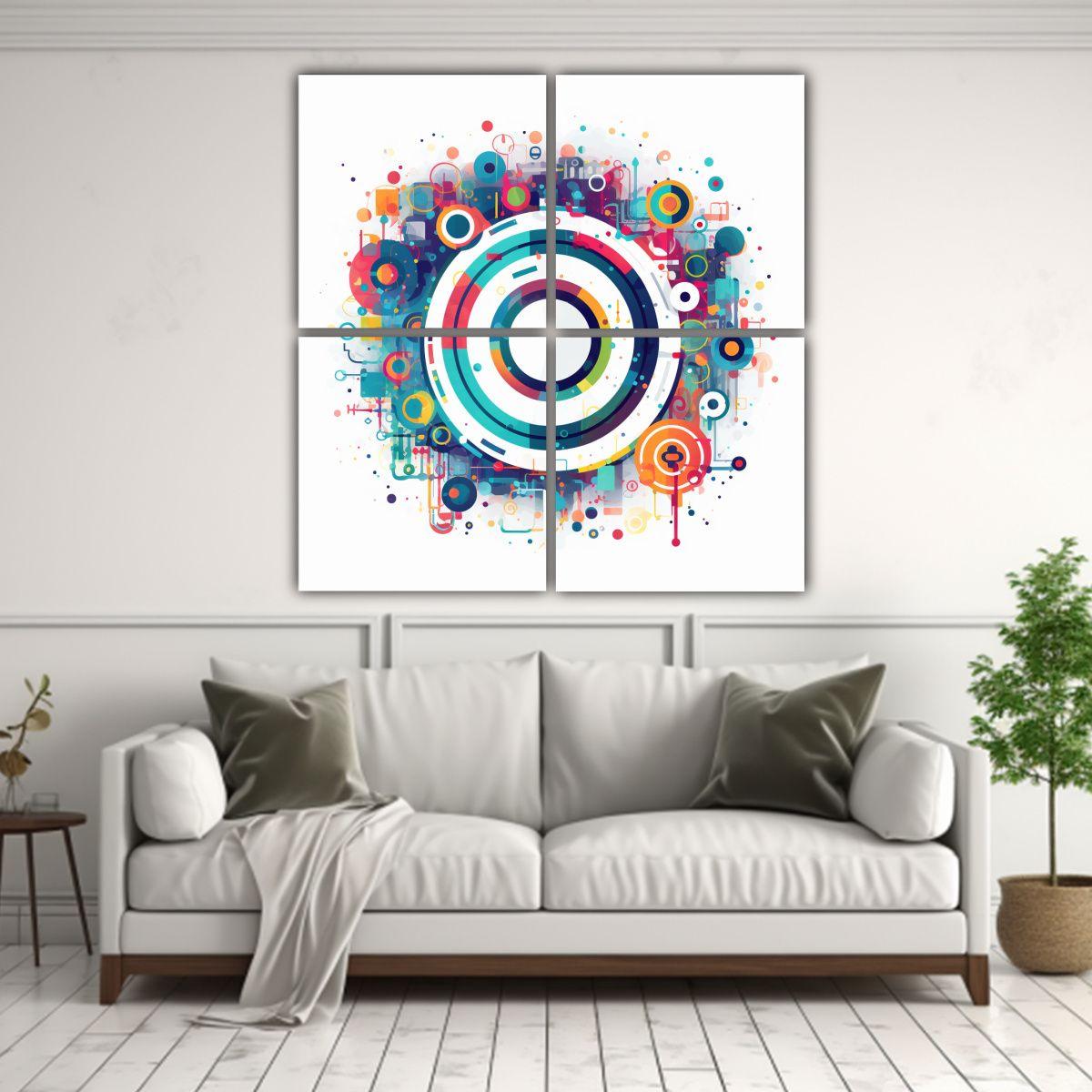 4 Pinturas Decorativas Inspiración Calma 60x60 Cm-2