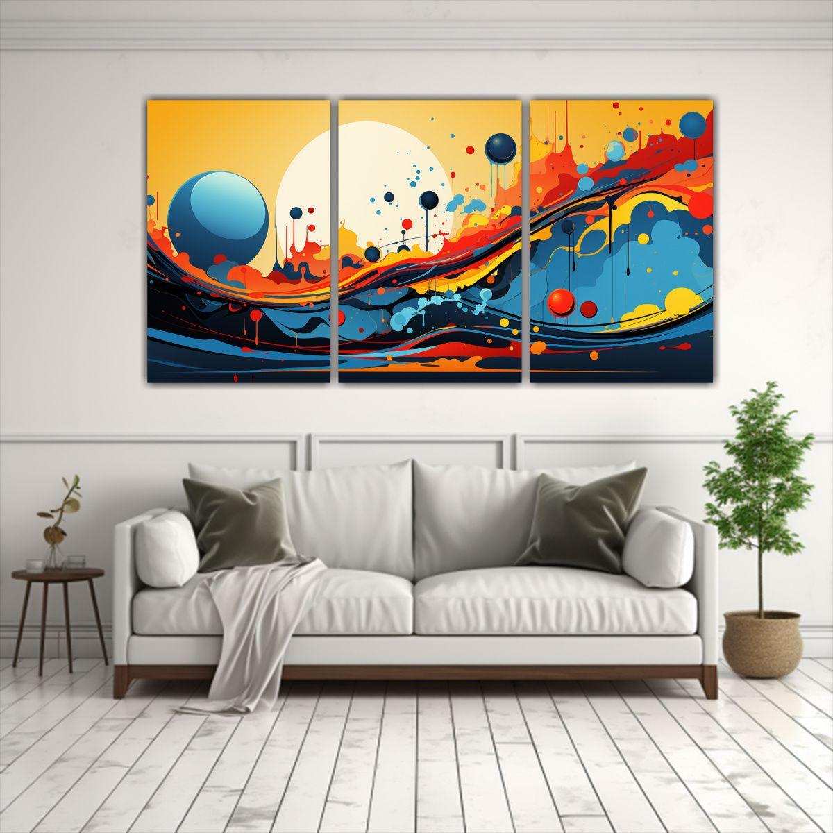 Pinturas De Estilo Pop Art Juvenil Vintage 90x45 Cm-2