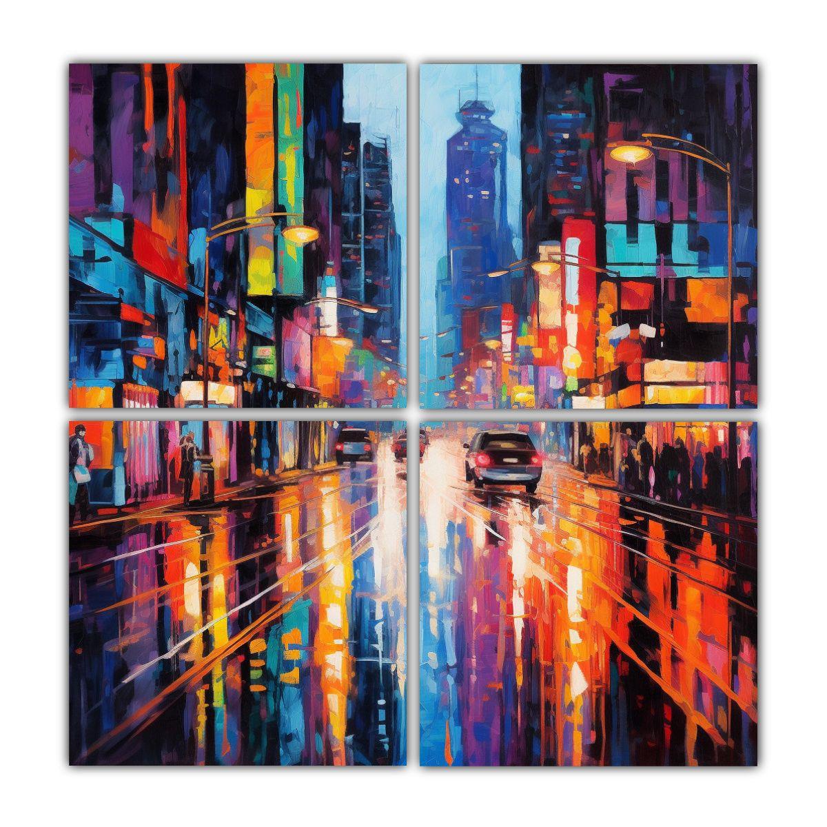 Pinturas Decorativas De Temática Urbana Que 120x120 Cm-0