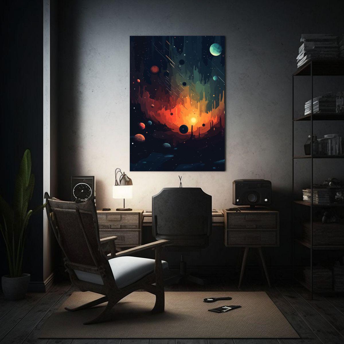 Pinturas Decorativas Abstractas 2D Con Fondo 80x120cm-2