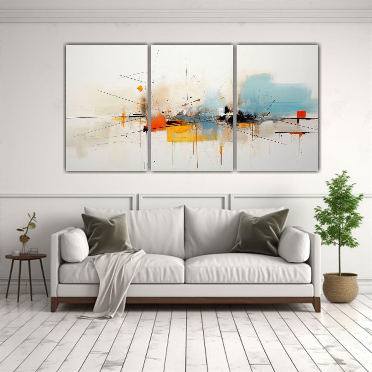 Conjunto 3 Cuadros Hermoso Alta Resolución Tema 120x60 Cm-2