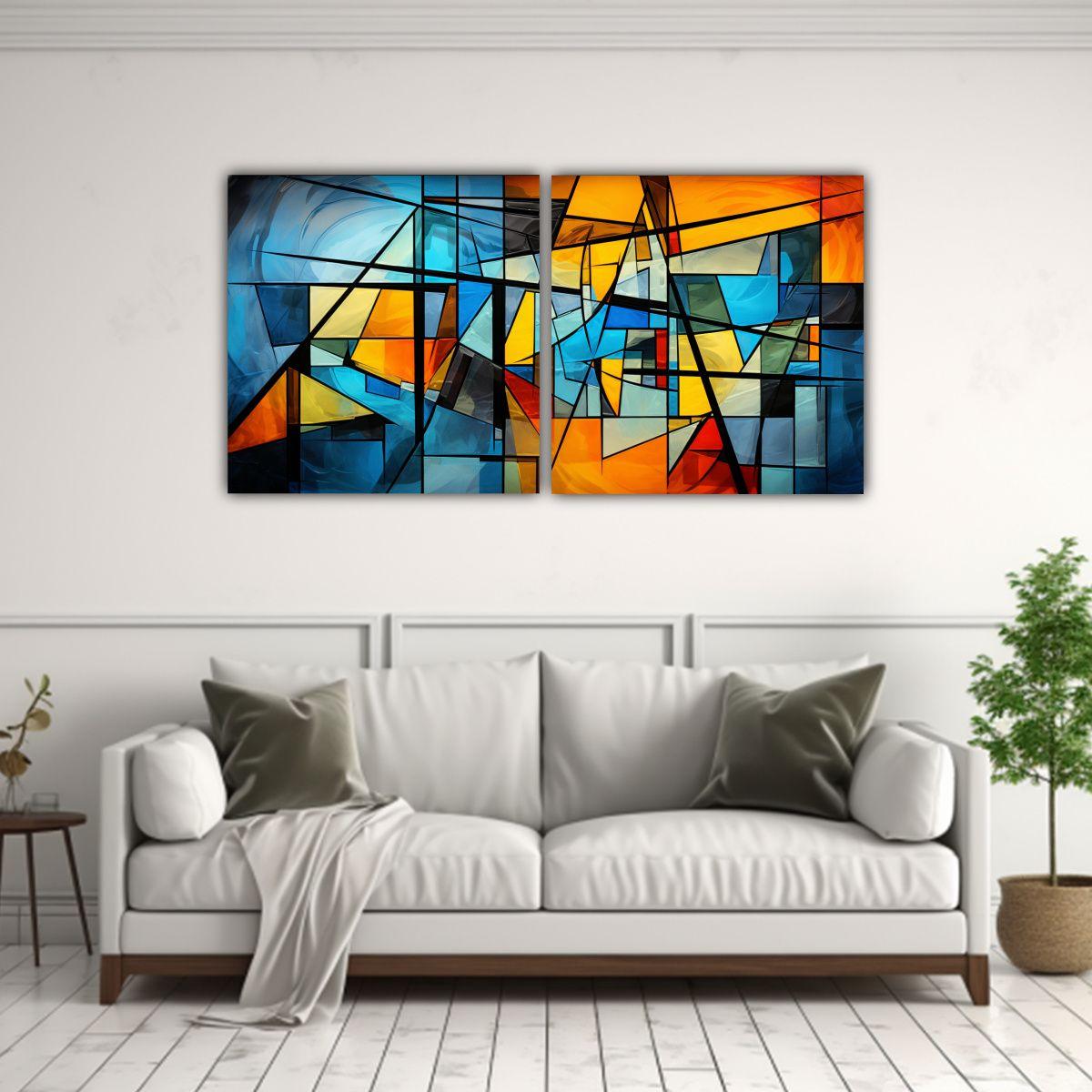 Pinturas Decorativas De Arte Abstracto Inspiradas 80x40 Cm-2
