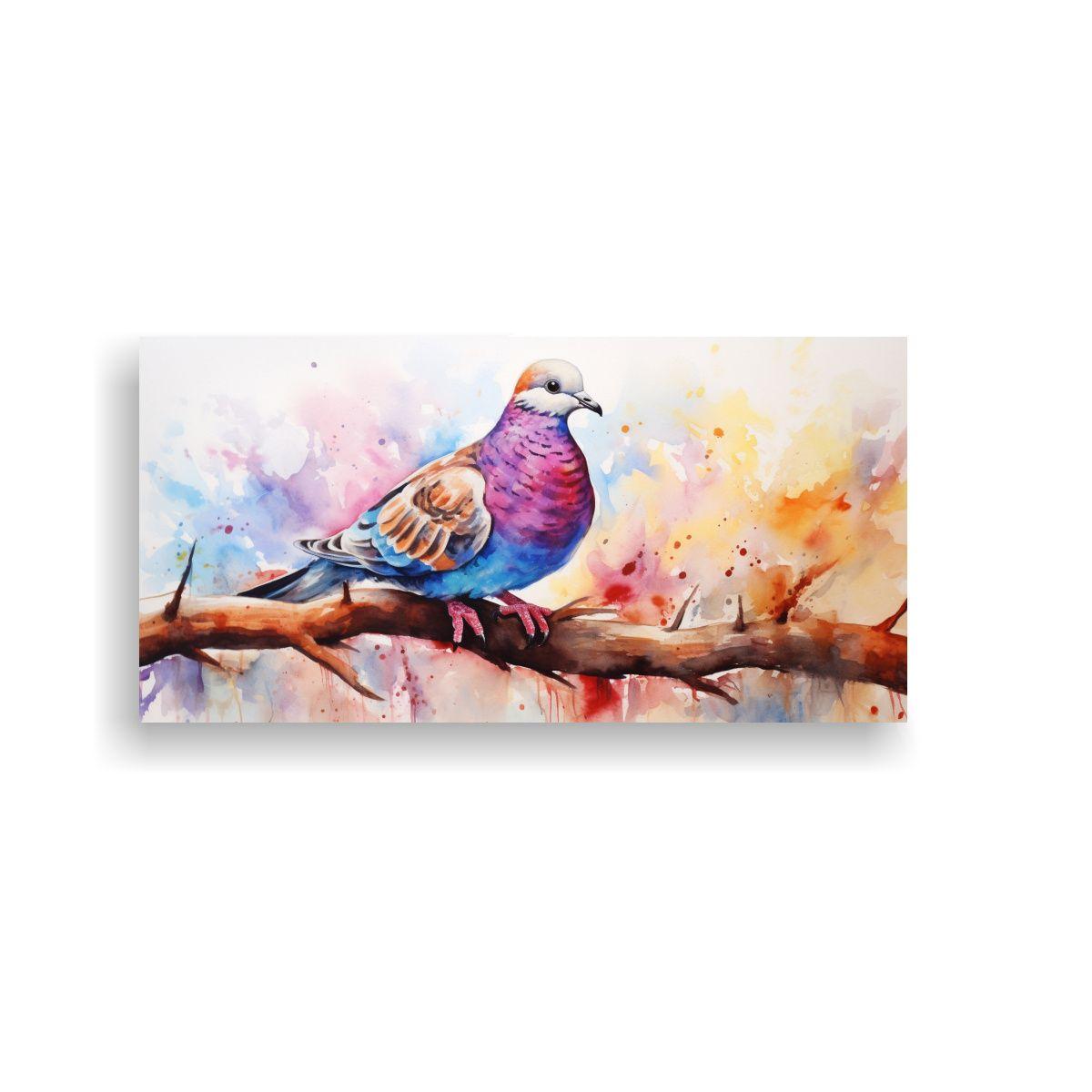 Cuadro Colores Equilibrado Acuarela Colorida 40x20cm-0