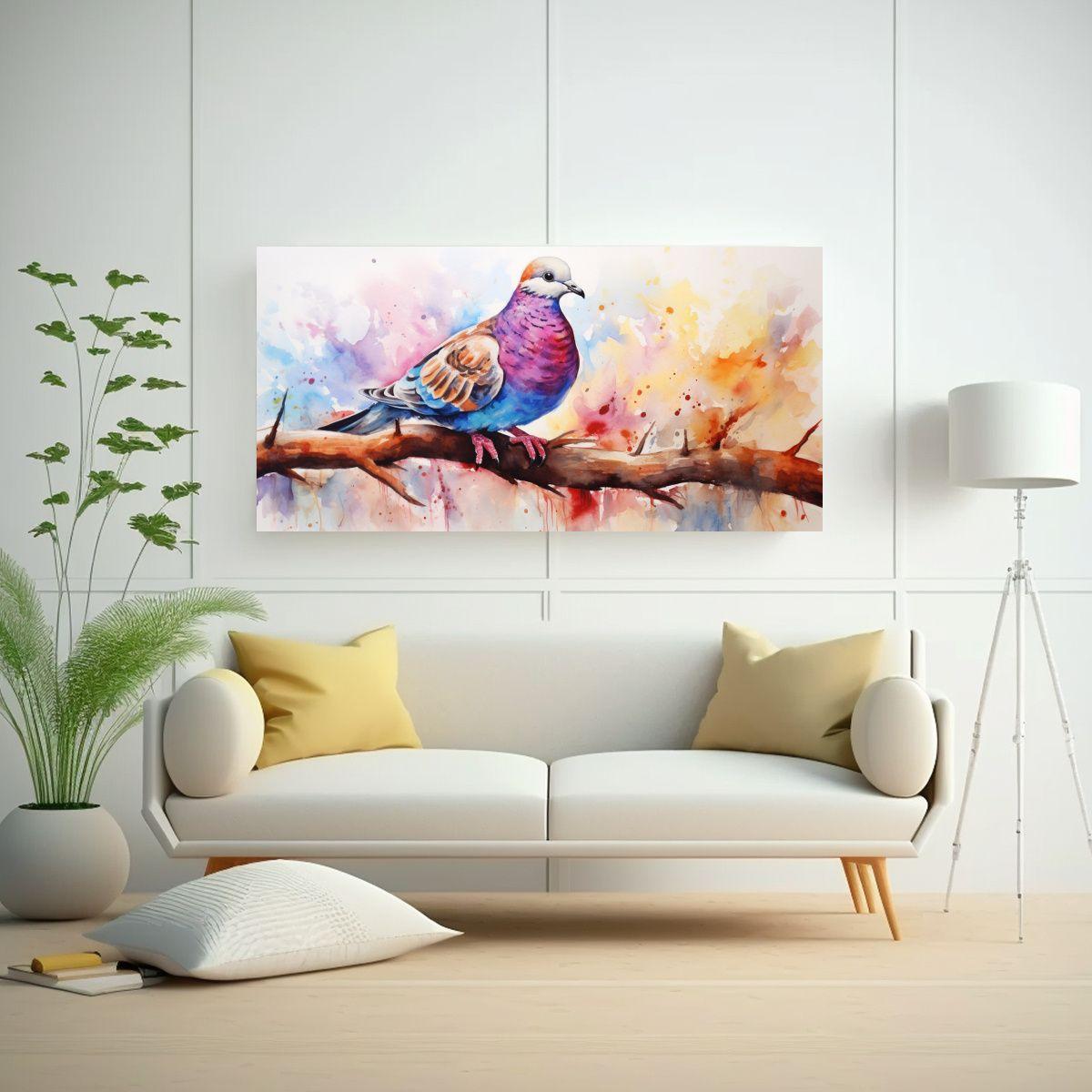 Cuadro Colores Equilibrado Acuarela Colorida 40x20cm-2