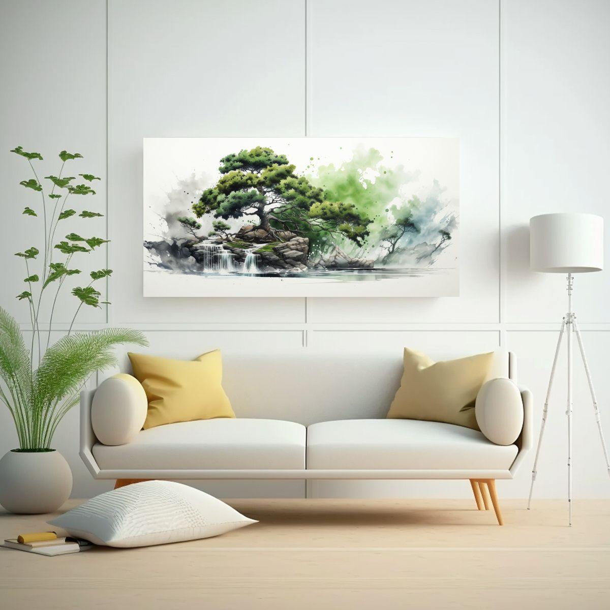 Pintura Abstracta Moderna Con Armonía En Colores  140x70cm-2