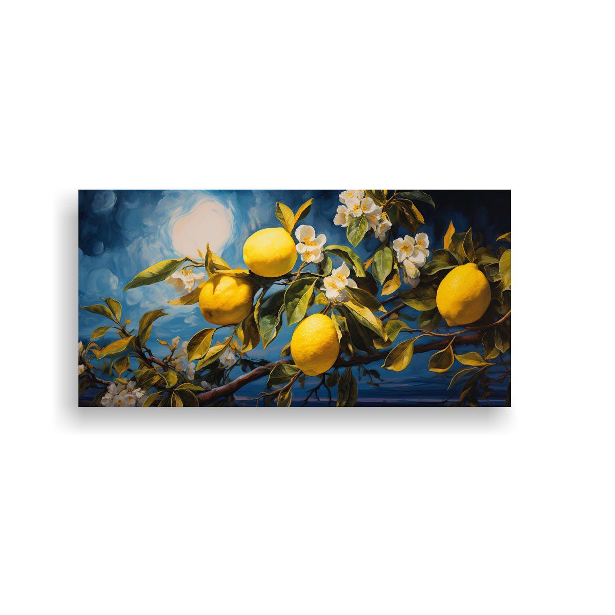 Pintura De Pared Abstracta De Limonero En Estilo 140x70cm-0