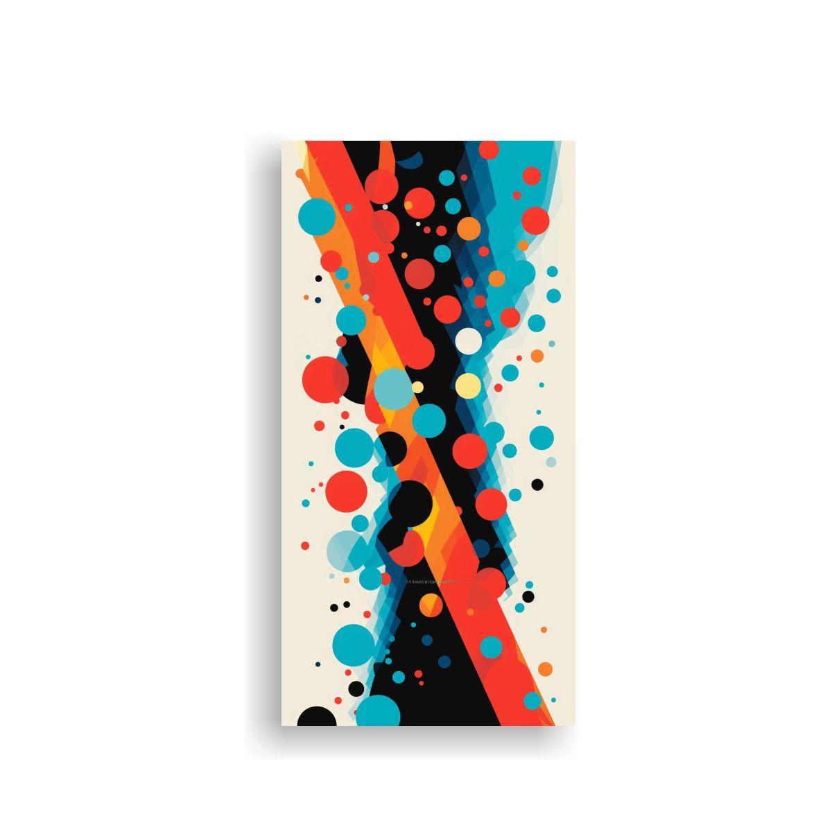 Cuadro De Tela Expresivo Y Dinámico, Una 20x40cm-0