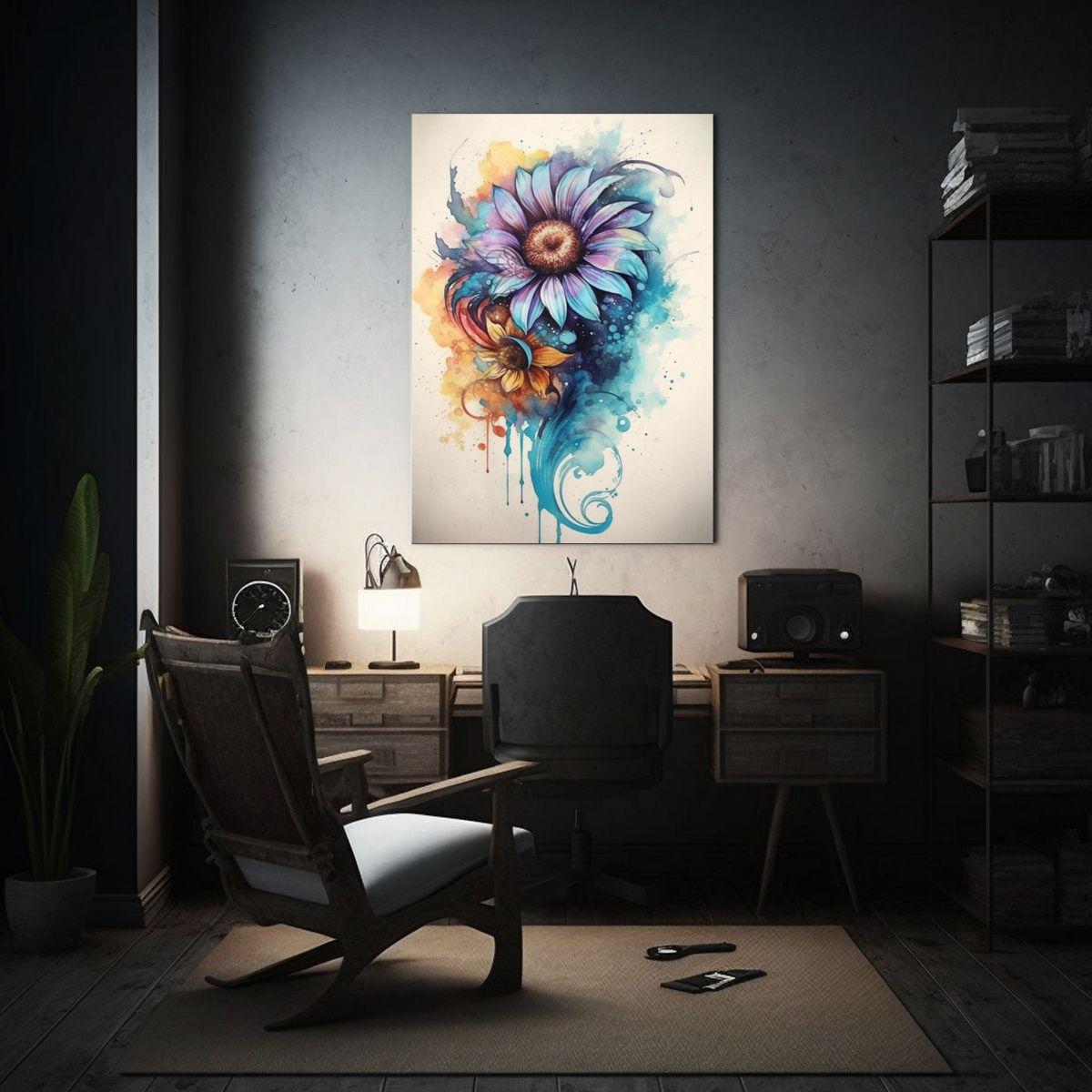 Tela En Bastidor Hermoso Con Flores Inspiradoras 80x120cm-2
