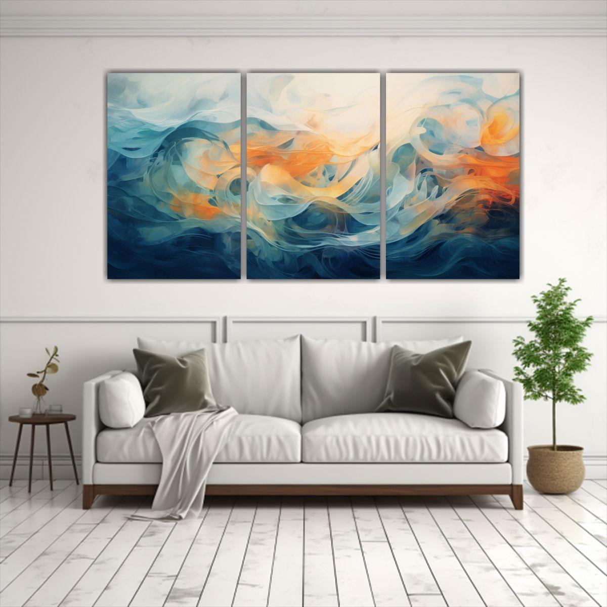 Cuadros Abstractos Melodías De Una Canción 180x90 Cm-2