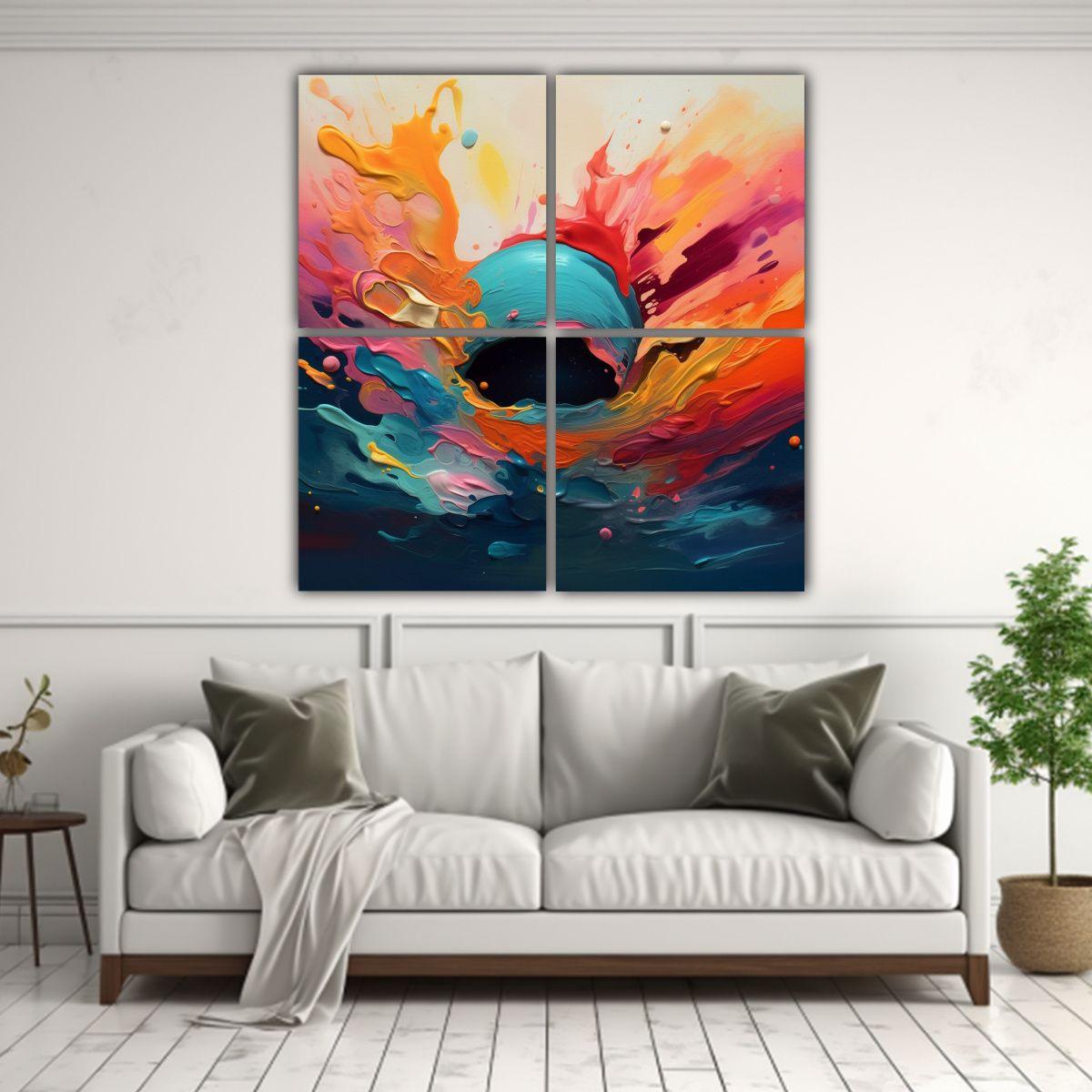 Cuadro Decorativo Sublimado Actual De Arte 80x80 Cm-2