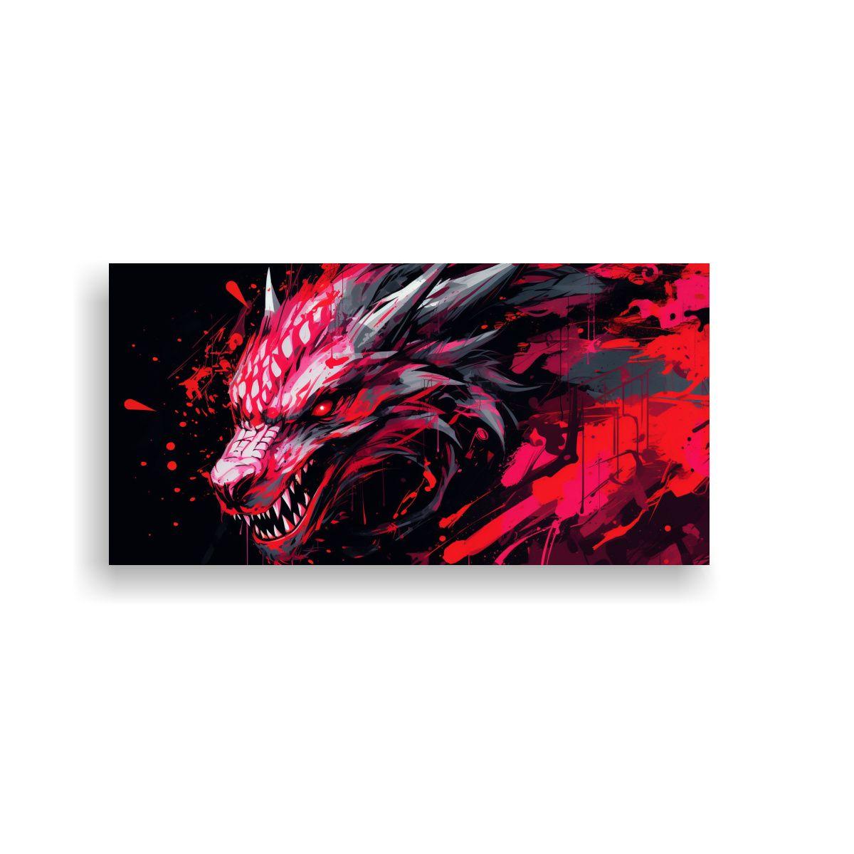 Pinturas Decorativas De Arte Urbano Con Dragón En 100x50cm-0