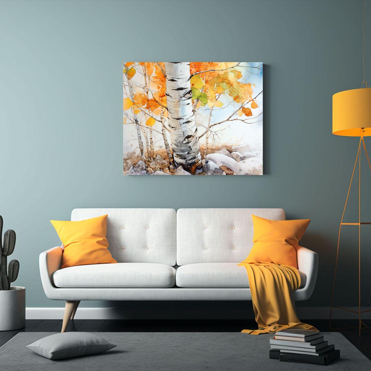 Pintura Abstracta De álamo Temblón En Colores Pastel. 45x30cm-2