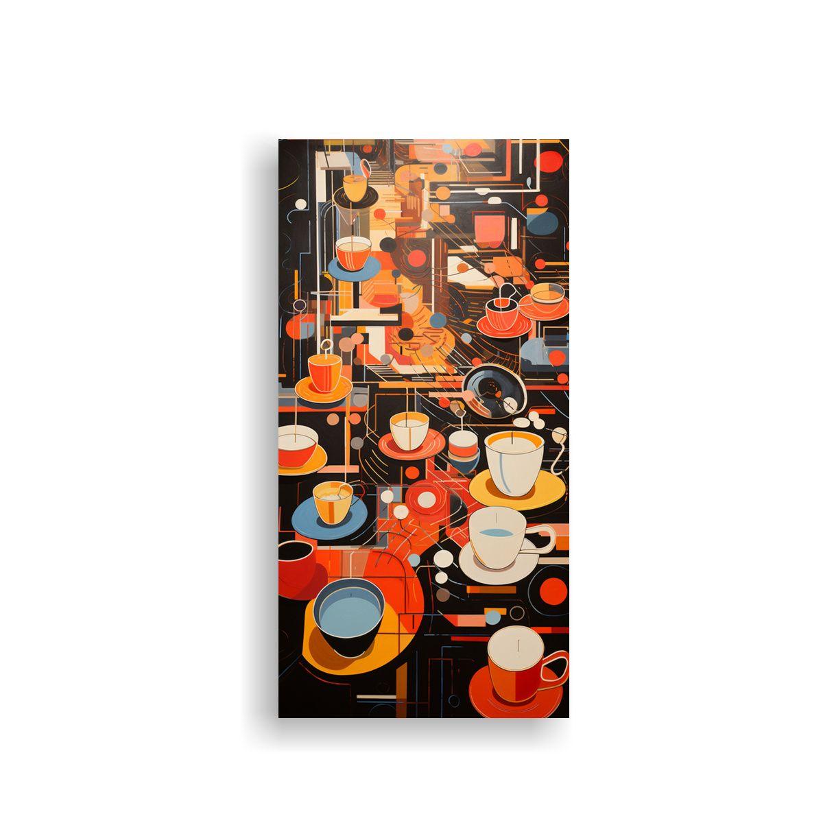 Cuadro De Tela Vintage Enigmático: Ritmos 30x60cm-0