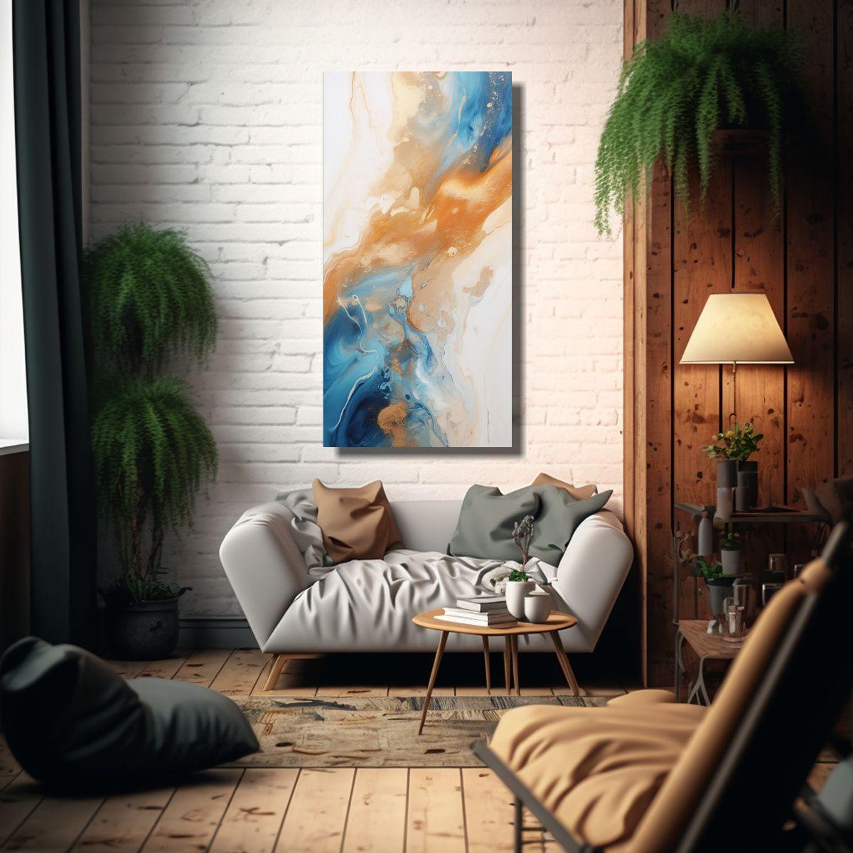 Cuadro Cuadro Resistente En Acrílico Flujo 80x160cm-2