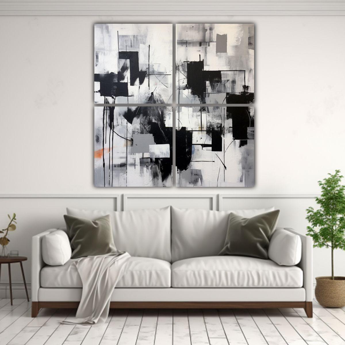 Cuatro Artes Expresión Perspectiva Groze Pintura 200x200 Cm-2