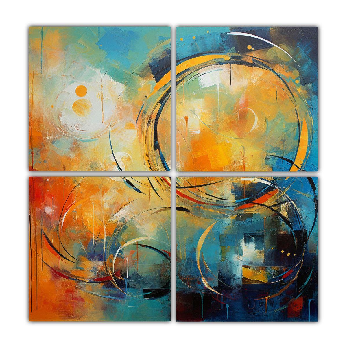 Pinturas Abstractas De Belleza Natural Inspiradora 100x100 Cm-0