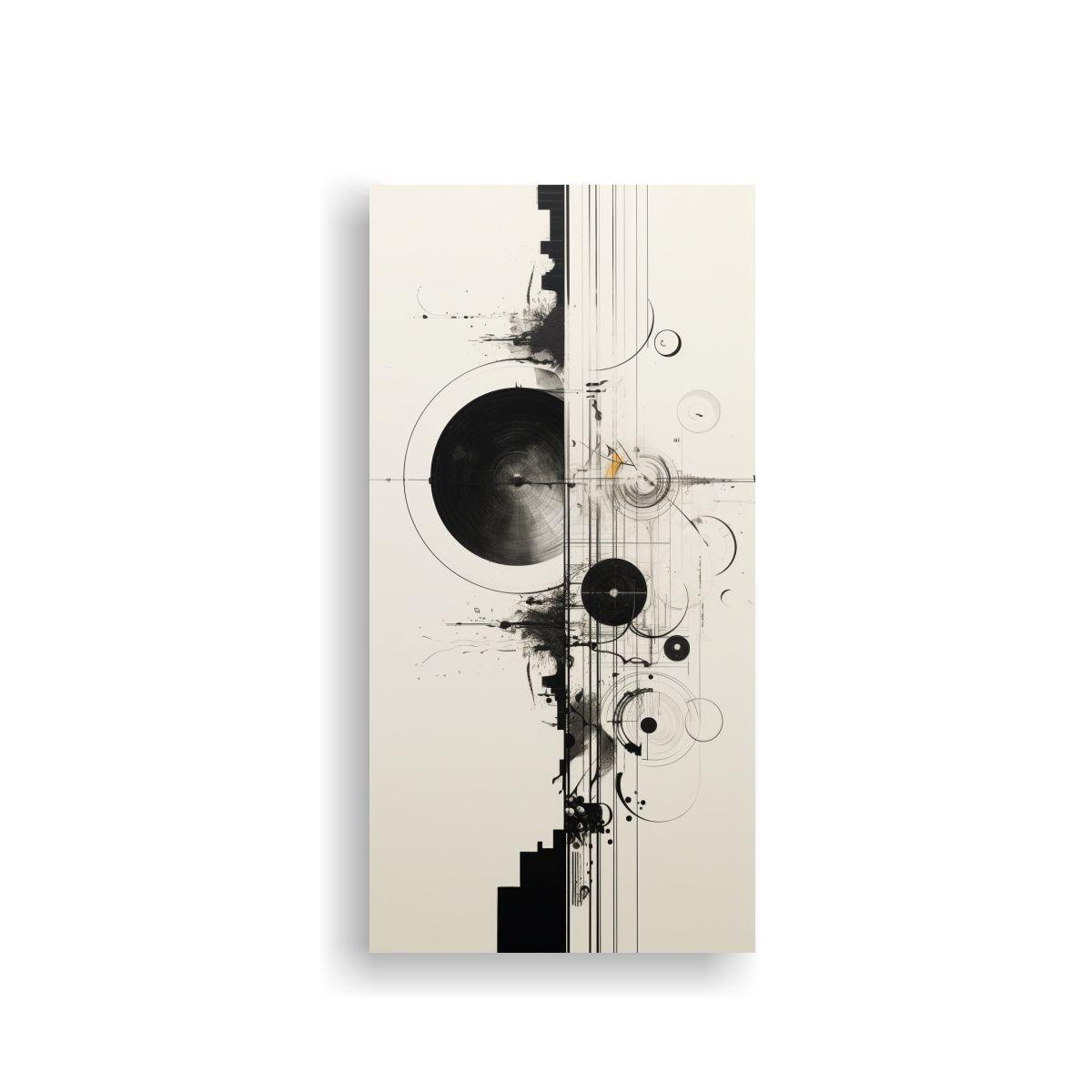 Cuadro Dibujo Linda Alto Contraste Monocromo 30x60cm-0