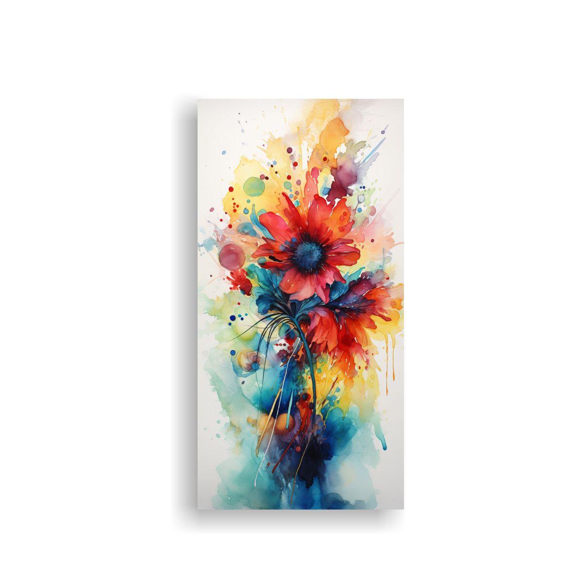 Pinturas Abstractas En Acuarela Con Movimiento 20x40cm-0