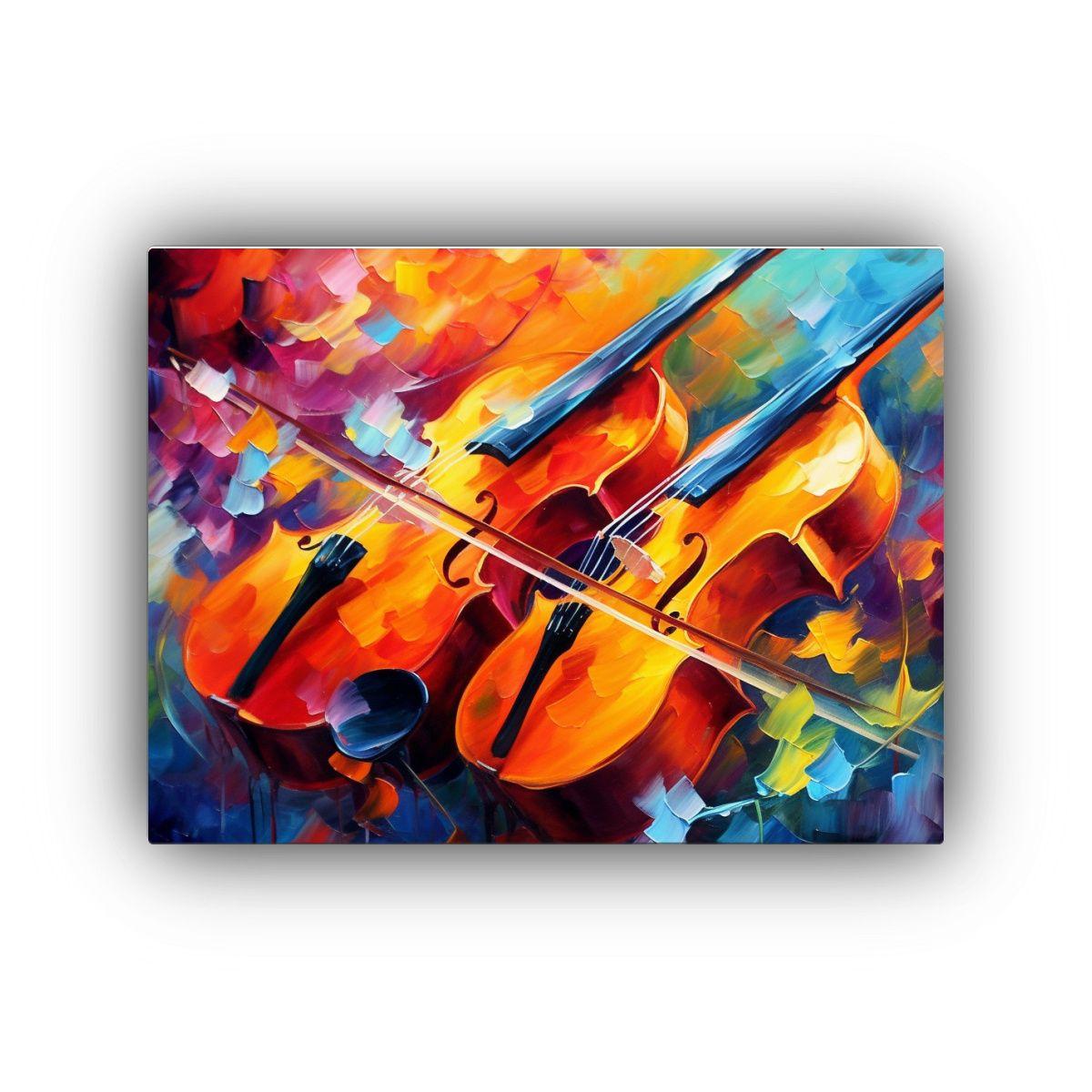 Cuadro De Pared Temática: Serenata De Colores Composición  90x60cm-0