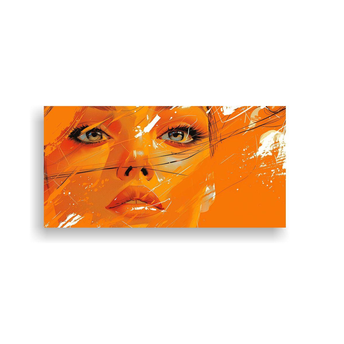 Cuadro Cómic Vanguardia: Formas Naranja 40x20cm-0