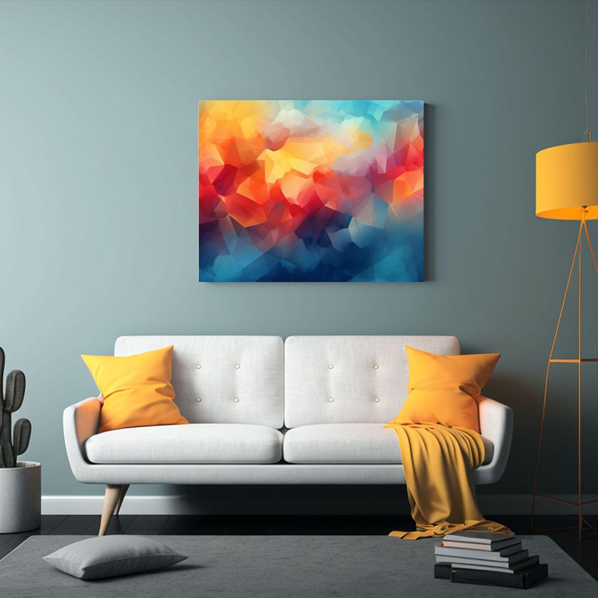 Arte Abstracto Vibrante Con Hermosos Colores 90x60cm-2