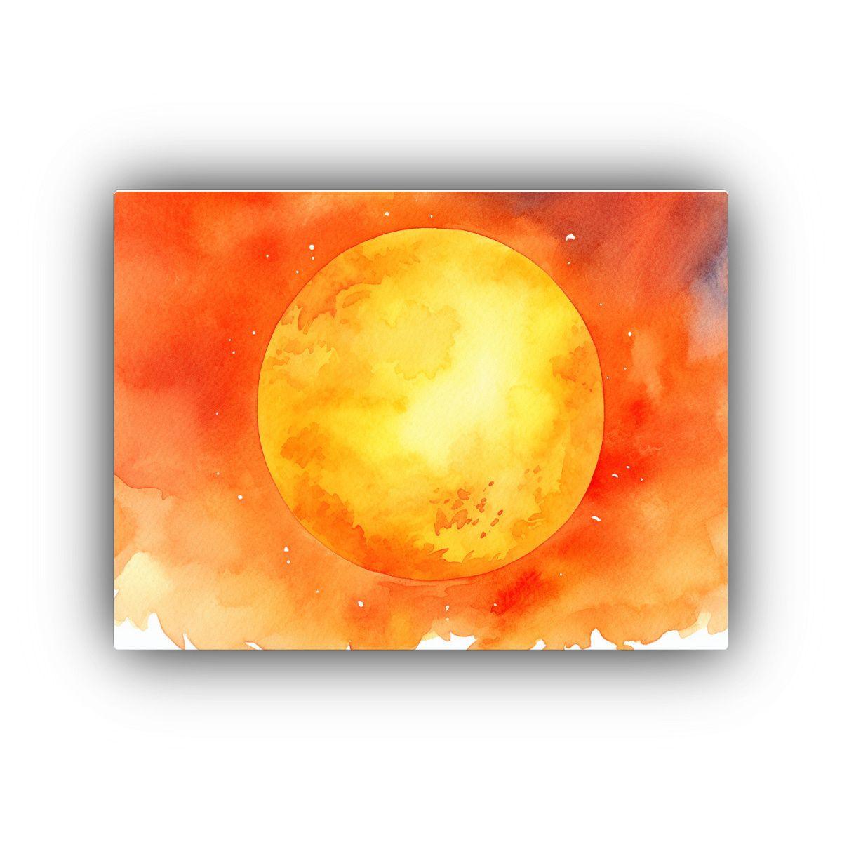Pinturas De Decoración De Sol Acuarela De Alta 60x40cm-0