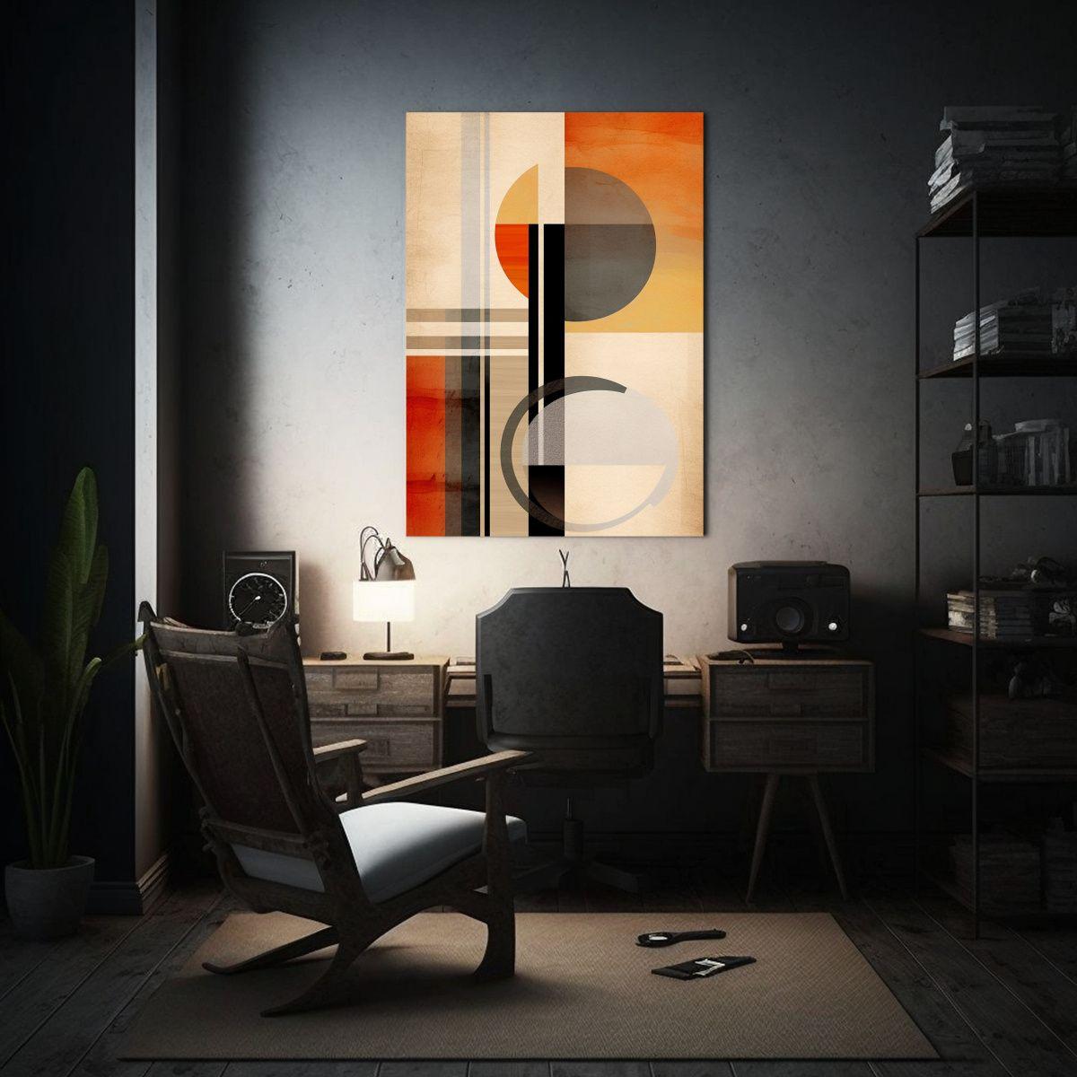 Cuadro En Bastidor Acuarela Estilo Minimalista 50x65cm-2
