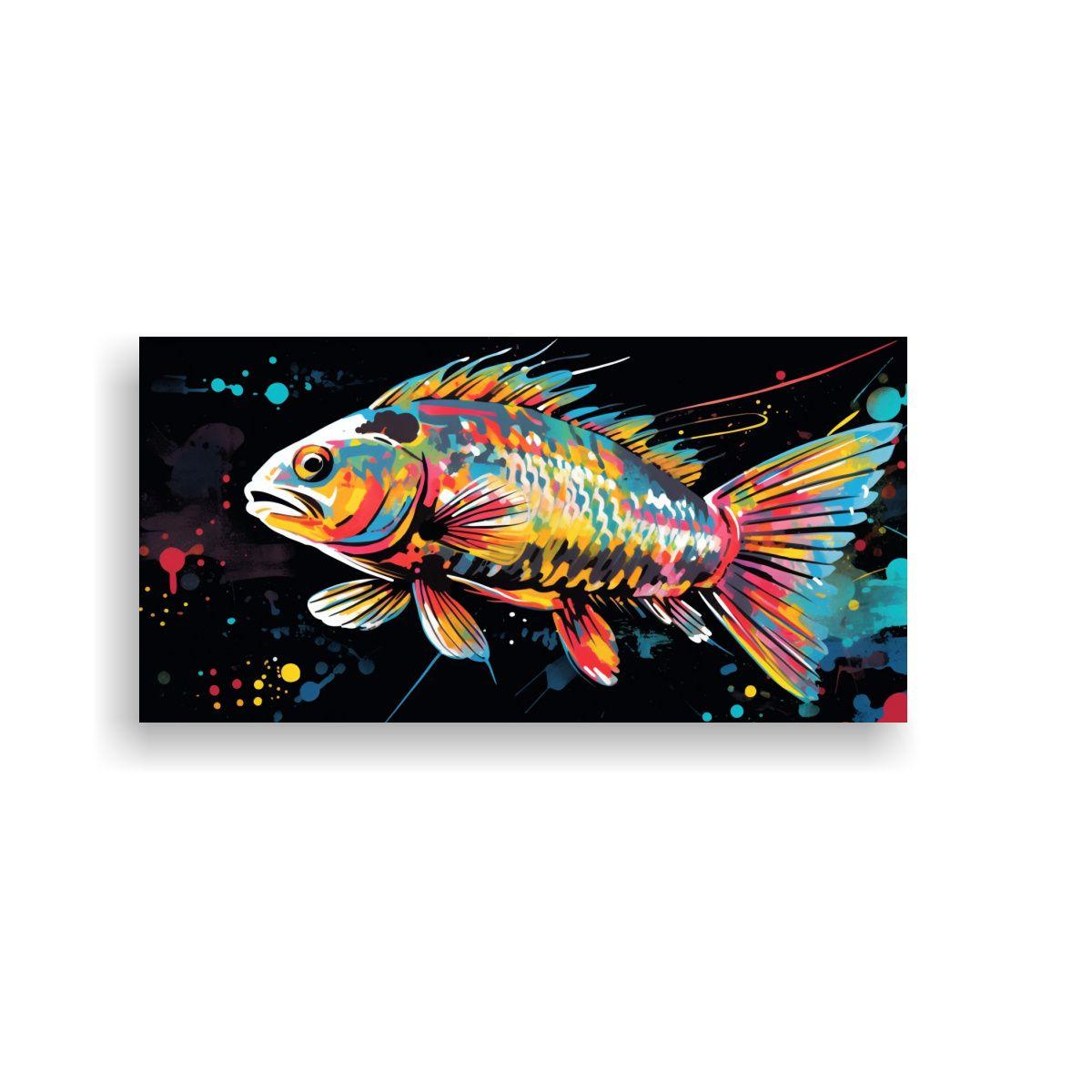 Pintura Decorativa De Imagen Luminosa De Un Pez 160x80cm-0