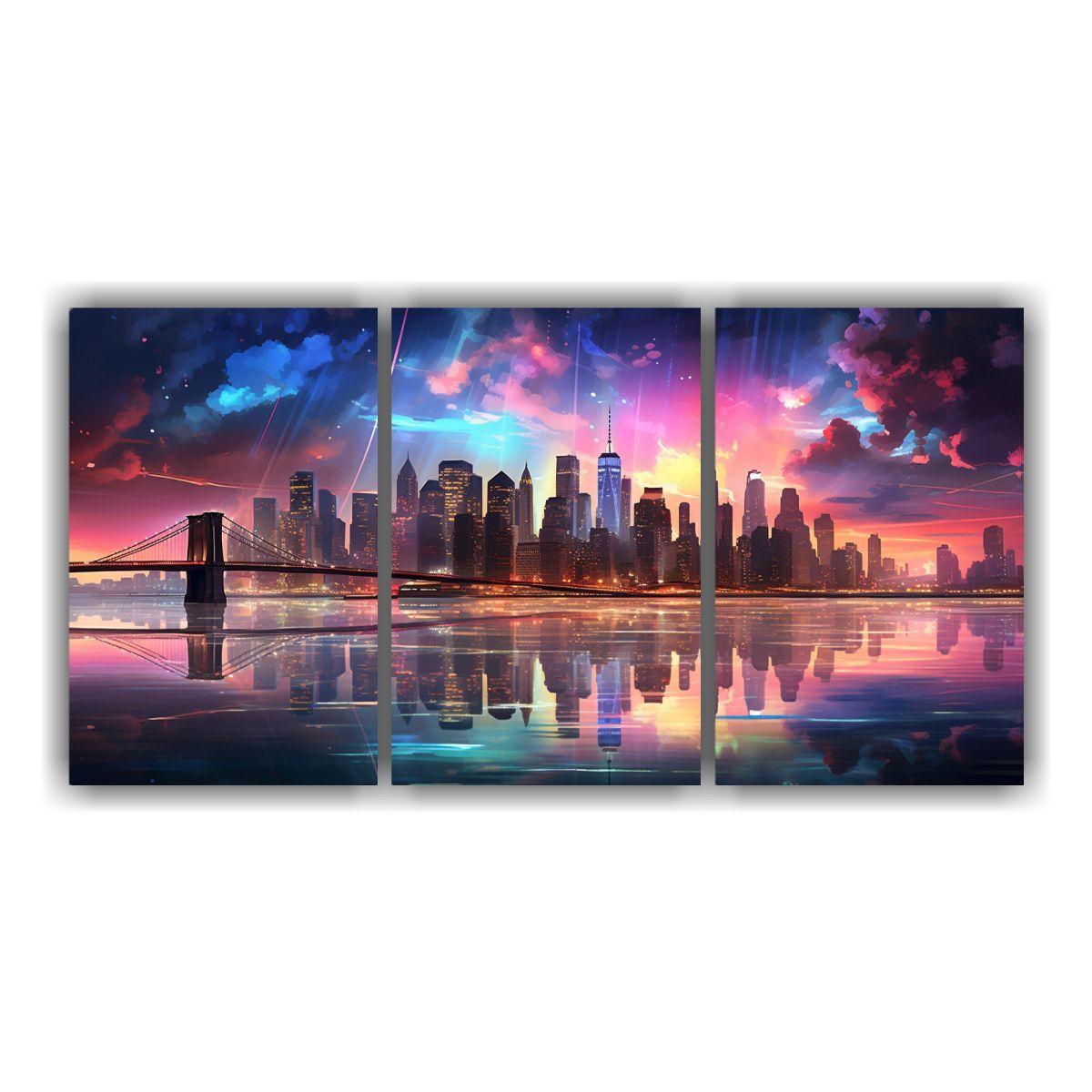 Pinturas Decorativas De La Ciudad De Nueva York 240x120 Cm-0
