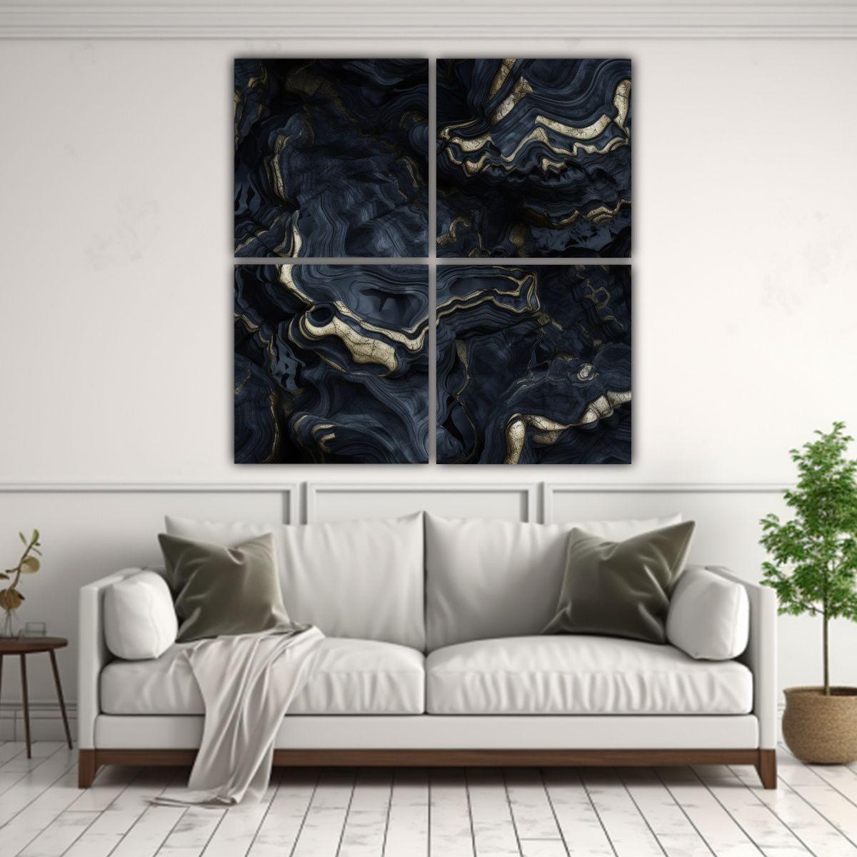 Pintura Decorativa TEMÁTICA TEXTURA OBSIDIANA 100x100 Cm-2