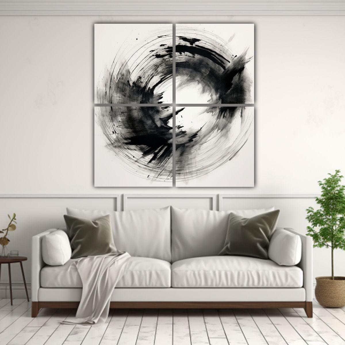 Pinturas Decorativas Cuatro Canvas Colores 180x180 Cm-2