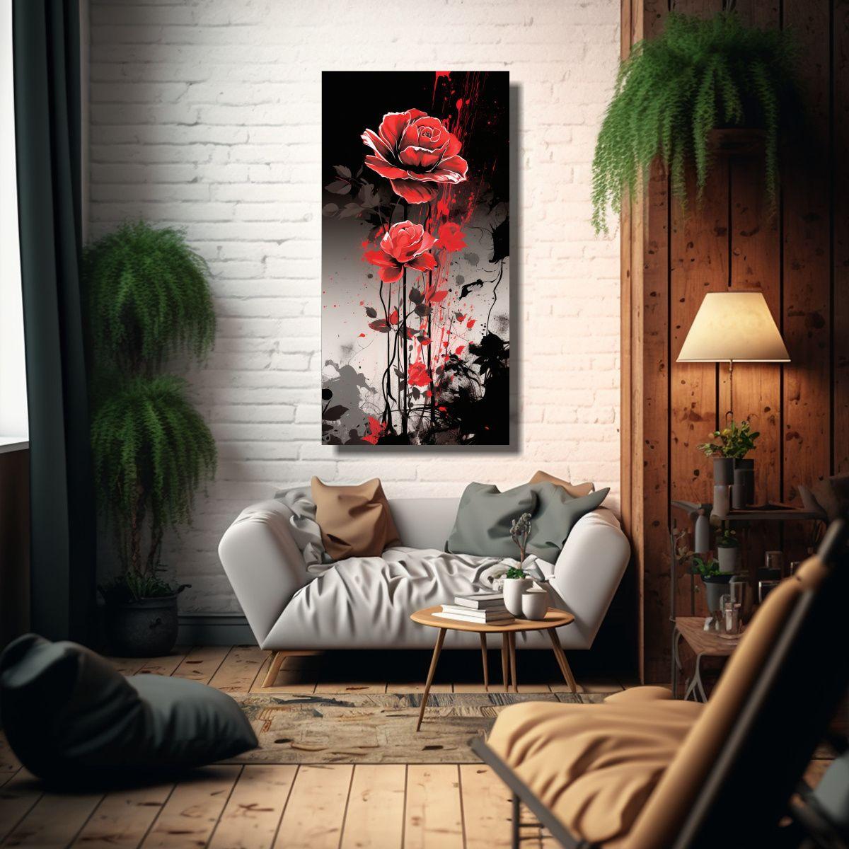 Cuadro Decorativo Estilo Neonoir En Bastidor Con 40x80 Cm-2