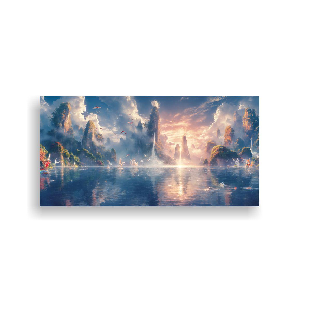 Pintura Decorativa Gama De Colores En Mundo 140x70cm-0