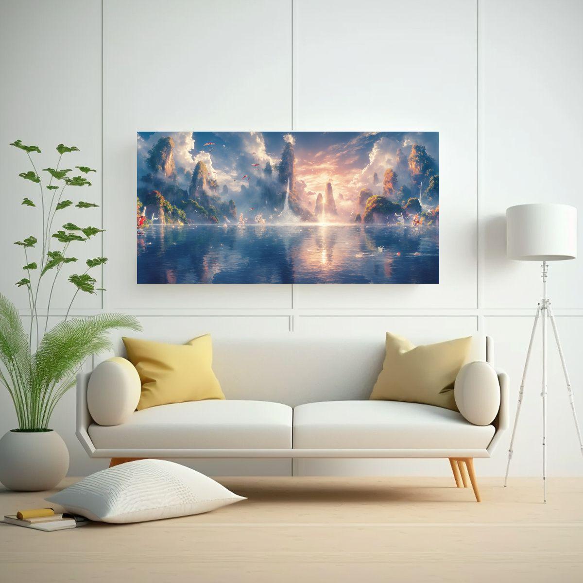 Pintura Decorativa Gama De Colores En Mundo 140x70cm-2