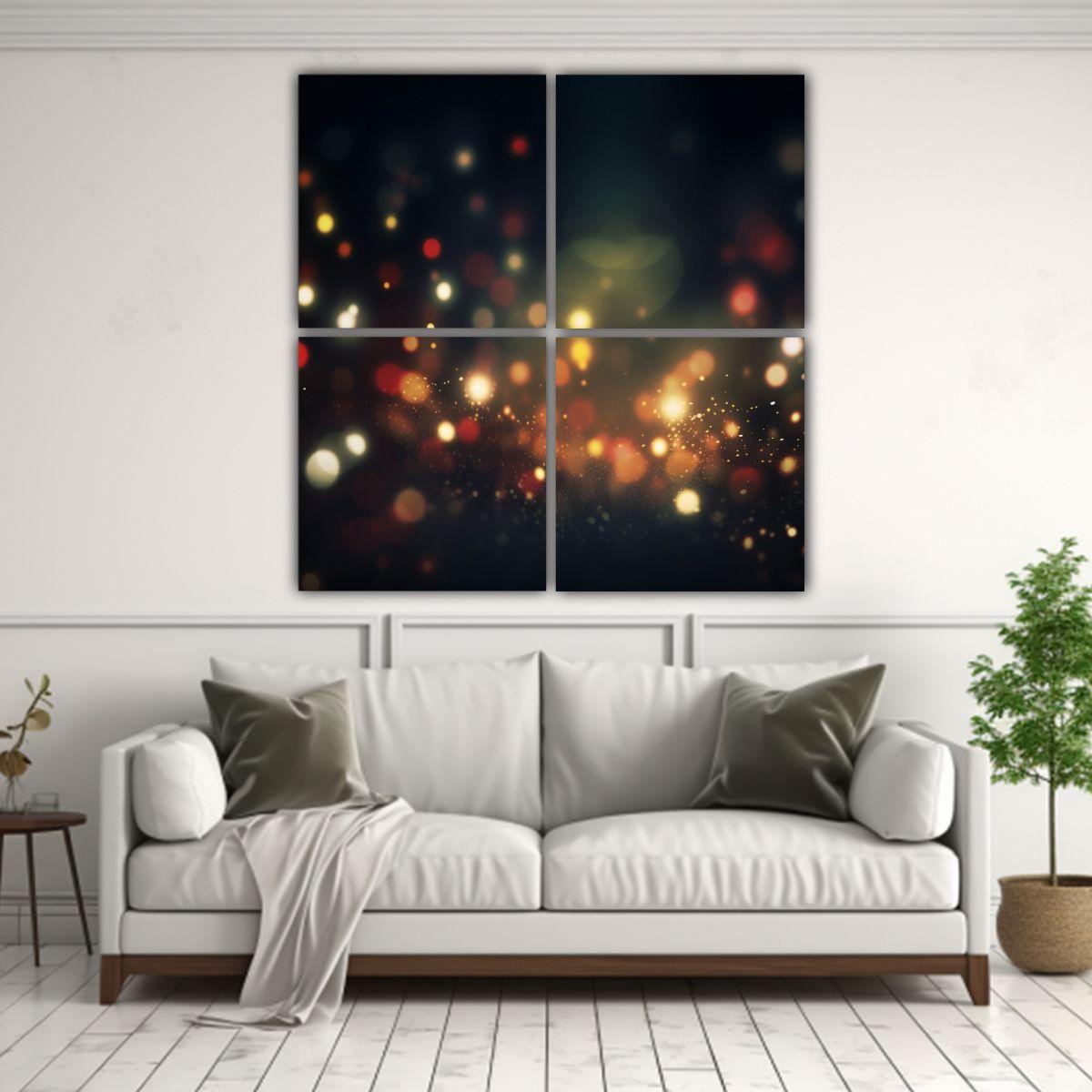 Pinturas Decorativas Modernas Cuatro Canvas 140x140 Cm-2