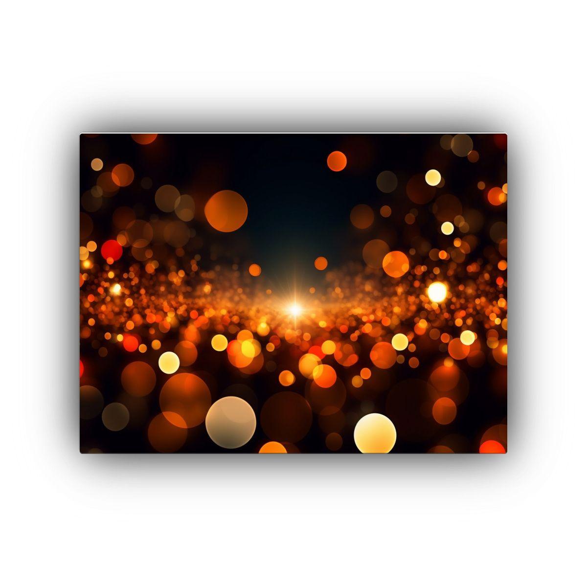 Cuadro Acuarela De Luz Dorada Intensa En Negro Y Dorado 90x60cm-0