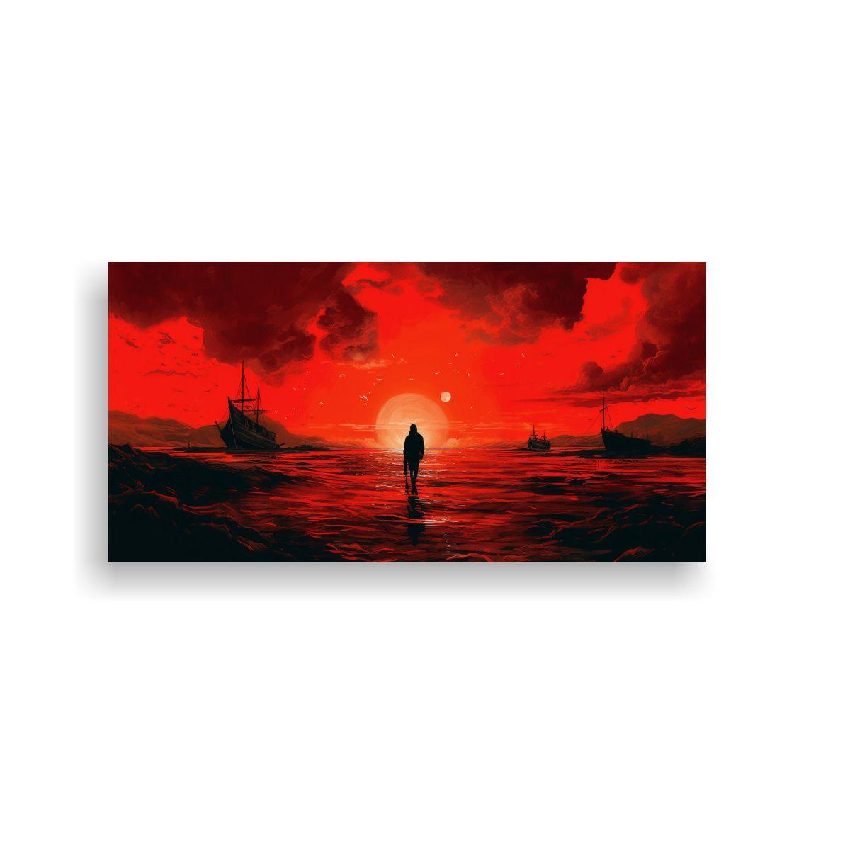 Arte Moderno: Cielos Rojos, última Esperanza 120x60cm-0