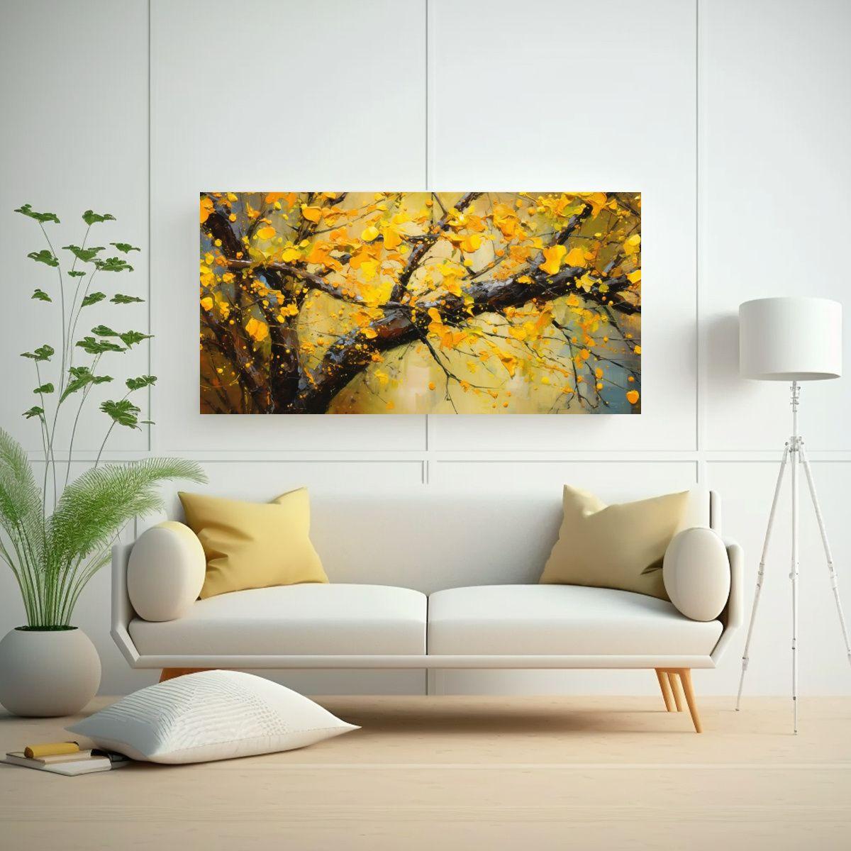 Cuadro Abstracto Japonés: Estética Cultural En 80x40cm-2