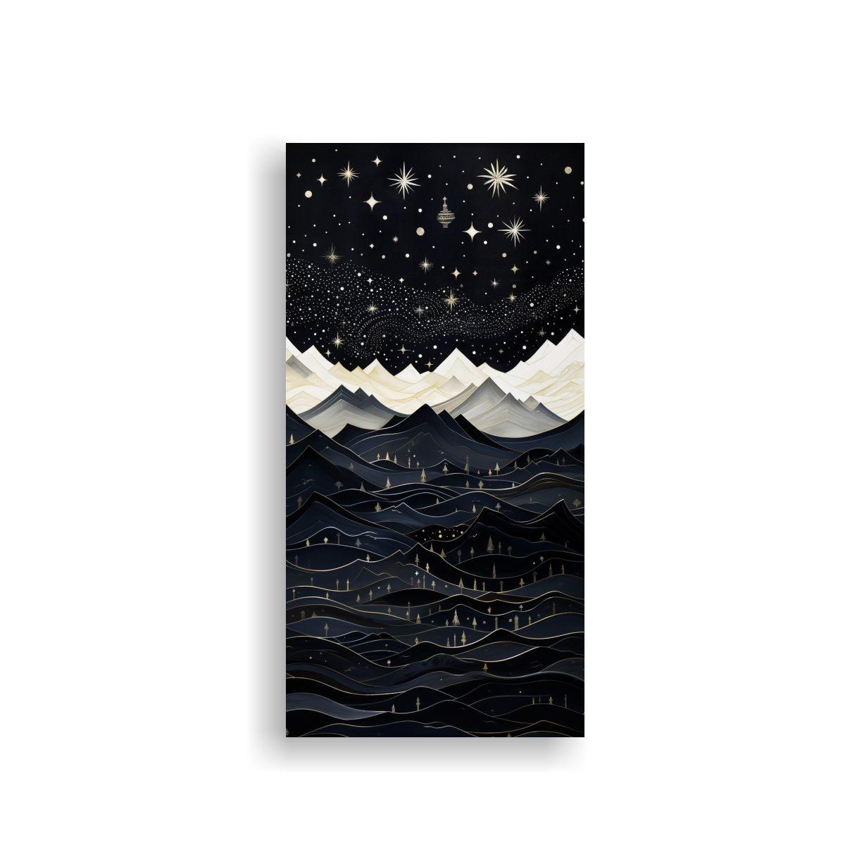 Paisaje De Montaña Con Estilo Elegante: Galería 80x160cm-0