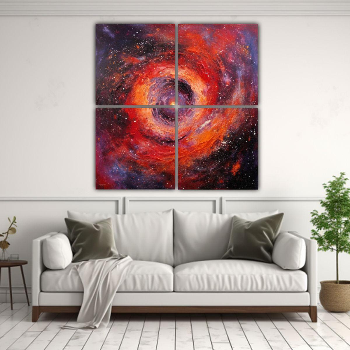 Pinturas Decorativas Con Concepto De Línea 140x140 Cm-2