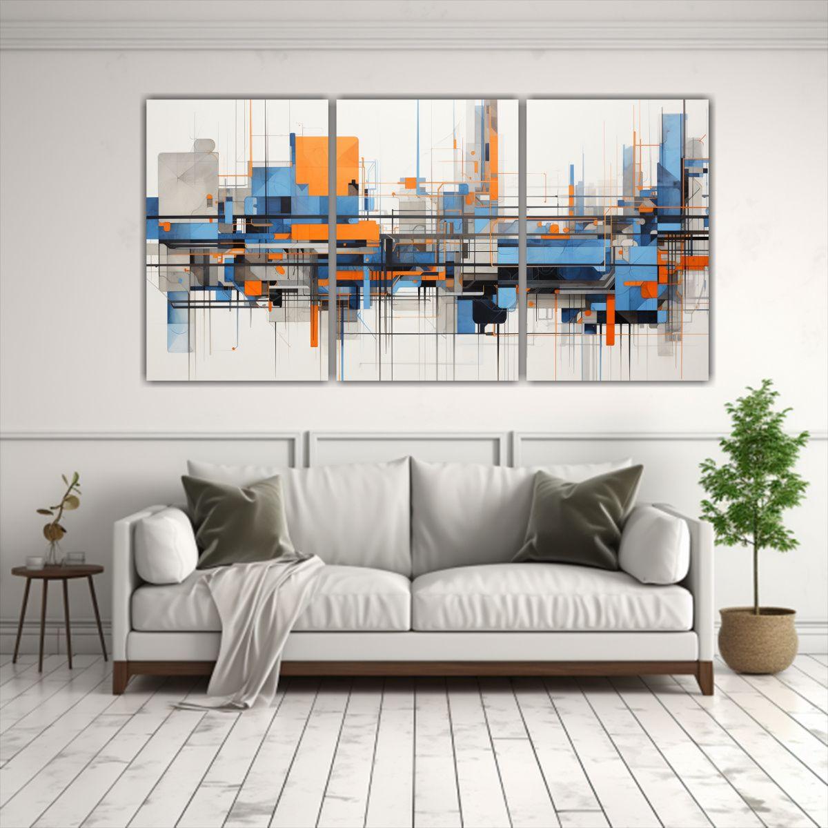 Pintura Decorativa De Lienzo Vision Con Dibujo 60x30 Cm-2