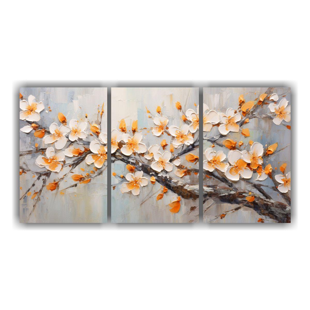 Juego De 3 Lienzos De Tela Patrón Intenso 180x90 Cm-0
