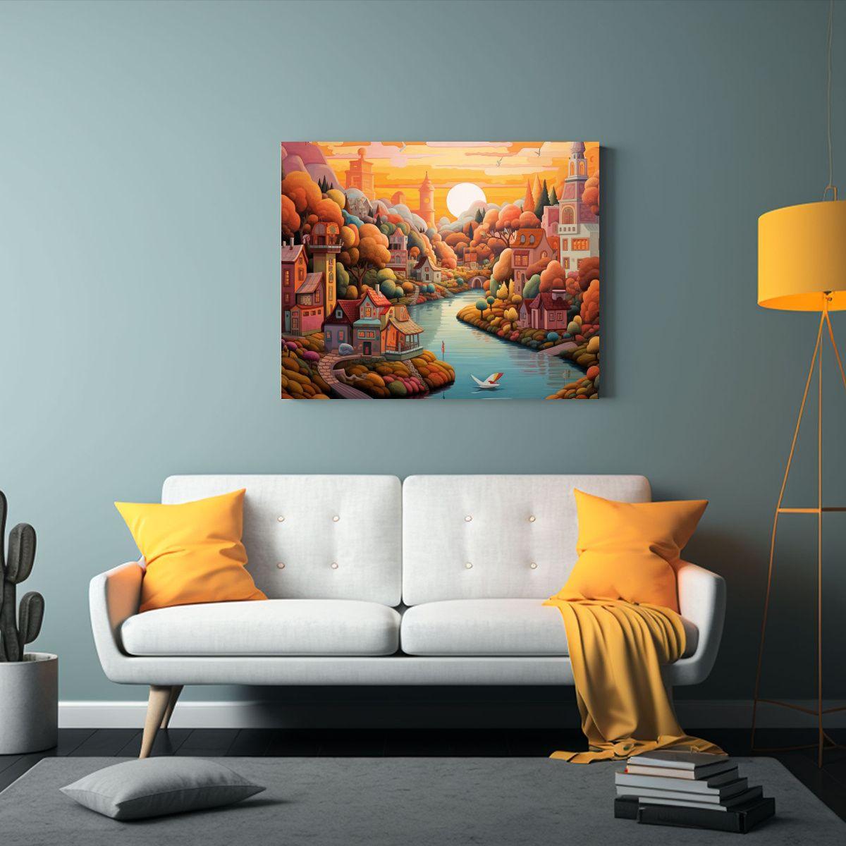 Pinturas De Tela Con Personalidad En Tonos Para Decorar Un A 50x40cm-2