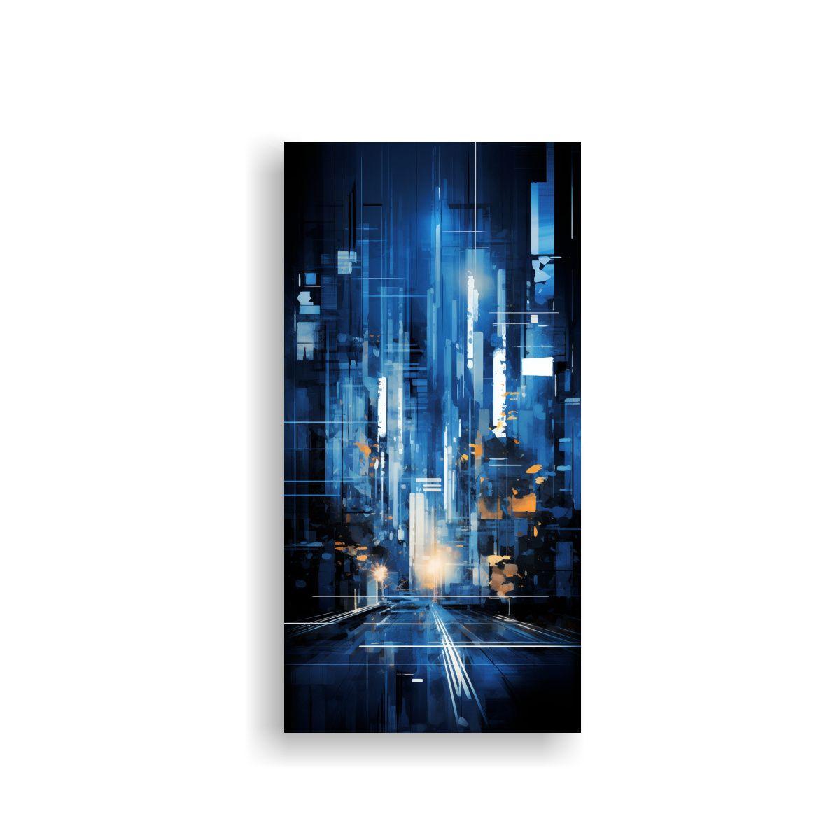 Pinturas Decorativas De Composición Moderna Azul 30x60cm-0